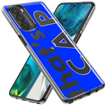 Motorola Moto One 5G Blue Clear Funny Text Quote That's Cap Hybrid Protective Phone Case Cover