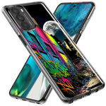 Motorola G Power 2020 Urban City Full Moon Graffiti Painting Art Hybrid Protective Phone Case Cover