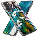 Motorola G Power 2020 White Daisies Graffiti Wall Art Painting Hybrid Protective Phone Case Cover