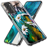 Motorola Moto G Stylus 4G 2021 White Daisies Graffiti Wall Art Painting Hybrid Protective Phone Case Cover