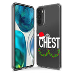 Motorola G Power 2020 Christmas Funny Ornaments Couples Chest Nuts Hybrid Protective Phone Case Cover