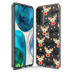 Motorola G Power 2020 Red Nose Reindeer Christmas Winter Holiday Hybrid Protective Phone Case Cover