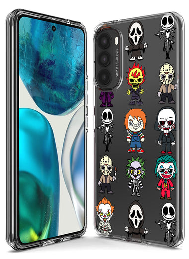 Motorola G Power 2020 Cute Classic Halloween Spooky Cartoon Characters Hybrid Protective Phone Case Cover