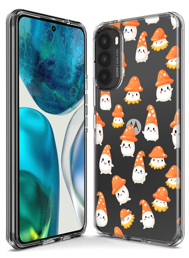 Motorola Moto G Stylus 2020 Cute Cartoon Mushroom Ghost Characters Hybrid Protective Phone Case Cover