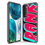 Motorola G Power 2020 Teal Pink Clear Funny Text Quote Dank Hybrid Protective Phone Case Cover