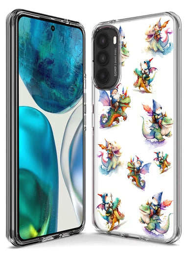 Motorola Moto G Stylus 2020 Cute Fairy Cartoon Gnomes Dragons Monsters Hybrid Protective Phone Case Cover