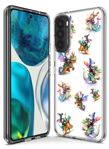 Motorola Moto G Stylus 5G 2023 Cute Fairy Cartoon Gnomes Dragons Monsters Hybrid Protective Phone Case Cover