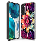 Motorola G Power 2020 Mandala Geometry Abstract Star Pattern Hybrid Protective Phone Case Cover