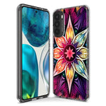 Motorola Moto One 5G Mandala Geometry Abstract Star Pattern Hybrid Protective Phone Case Cover