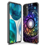 Motorola G Power 2020 Mandala Geometry Abstract Galaxy Pattern Hybrid Protective Phone Case Cover