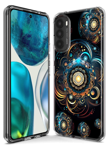 Motorola Moto G Play 2021 Mandala Geometry Abstract Multiverse Pattern Hybrid Protective Phone Case Cover