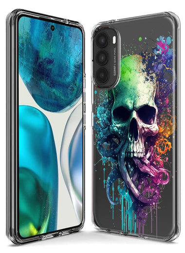 Motorola Moto G Stylus 2020 Fantasy Octopus Tentacles Skull Hybrid Protective Phone Case Cover