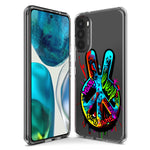 Motorola G Power 2020 Peace Graffiti Painting Art Hybrid Protective Phone Case Cover