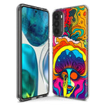 Motorola Moto G Stylus 5G 2023 Neon Rainbow Psychedelic Trippy Hippie Big Brain Hybrid Protective Phone Case Cover