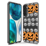 Motorola G Power 2020 Halloween Spooky Horror Scary Jack O Lantern Pumpkins Hybrid Protective Phone Case Cover