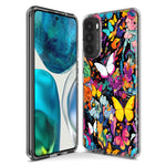 Motorola Moto One 5G Psychedelic Trippy Butterflies Pop Art Hybrid Protective Phone Case Cover