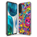 Motorola Moto One 5G Psychedelic Trippy Happy Characters Pop Art Hybrid Protective Phone Case Cover