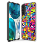 Motorola Moto G Fast Psychedelic Trippy Happy Characters Pop Art Hybrid Protective Phone Case Cover