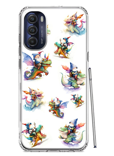 Motorola Moto G Stylus 4G 2022 Cute Fairy Cartoon Gnomes Dragons Monsters Hybrid Protective Phone Case Cover