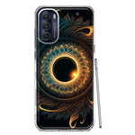Motorola Moto G Stylus 5G 2022 Mandala Geometry Abstract Eclipse Pattern Hybrid Protective Phone Case Cover