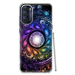 Motorola Moto G Stylus 5G 2022 Mandala Geometry Abstract Galaxy Pattern Hybrid Protective Phone Case Cover