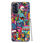 Motorola Moto G Stylus 4G 2022 Psychedelic Trippy Happy Aliens Characters Hybrid Protective Phone Case Cover