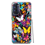 Motorola Moto G Stylus 4G 2022 Psychedelic Trippy Butterflies Pop Art Hybrid Protective Phone Case Cover