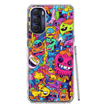 Motorola Moto G Stylus 4G 2022 Psychedelic Trippy Happy Characters Pop Art Hybrid Protective Phone Case Cover