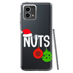 Motorola Moto G 5G 2023 Christmas Funny Couples Chest Nuts Ornaments Hybrid Protective Phone Case Cover