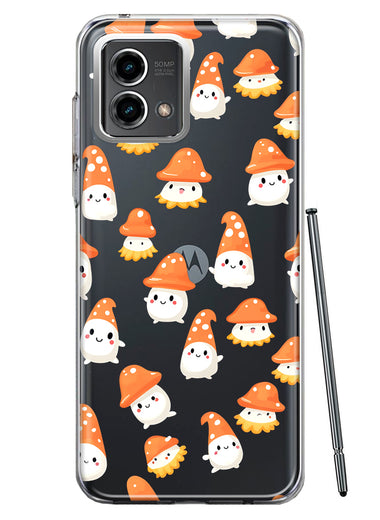 Motorola Moto G 5G 2023 Cute Cartoon Mushroom Ghost Characters Hybrid Protective Phone Case Cover