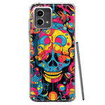 Motorola Moto G 5G 2023 Psychedelic Trippy Death Skull Pop Art Hybrid Protective Phone Case Cover