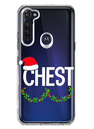 Motorola Moto G Stylus 2020 Christmas Funny Ornaments Couples Chest Nuts Hybrid Protective Phone Case Cover