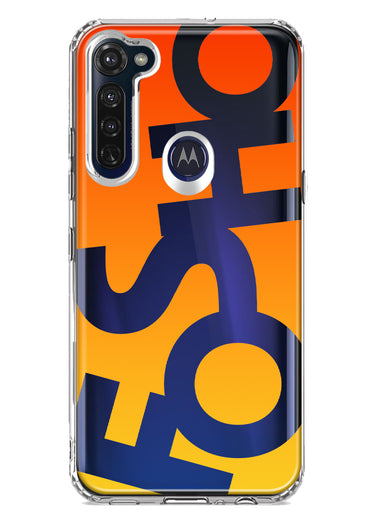 Motorola Moto G Stylus 2020 Orange Yellow Clear Funny Text Quote Fosho Hybrid Protective Phone Case Cover