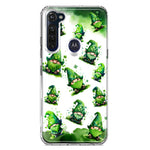 Motorola Moto G Stylus 2020 Gnomes Shamrock Lucky Green Clover St. Patrick Hybrid Protective Phone Case Cover