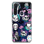 Motorola Moto G Stylus 2020 Roses Halloween Spooky Horror Characters Spider Web Hybrid Protective Phone Case Cover