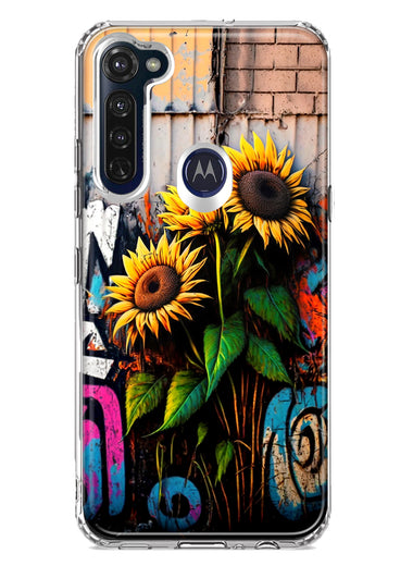Motorola Moto G Stylus 2020 Sunflowers Graffiti Painting Art Hybrid Protective Phone Case Cover
