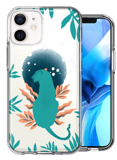 Apple iPhone 11 Moon Green Jaguar Design Double Layer Phone Case Cover