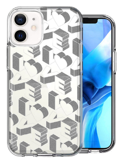 Apple iPhone 11 3D Love Letters Hearts Valentine's Day Double Layer Phone Case Cover