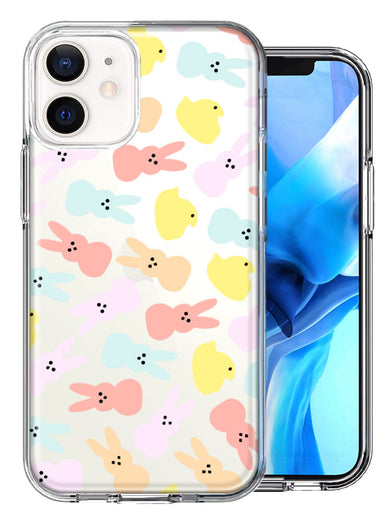 Apple iPhone 11 Pastel Easter Polkadots Bunny Chick Candies Double Layer Phone Case Cover