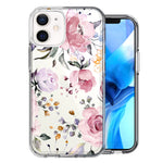 For Apple iPhone 12 Mini Soft Pastel Spring Floral Flowers Blush Lavender Phone Case Cover