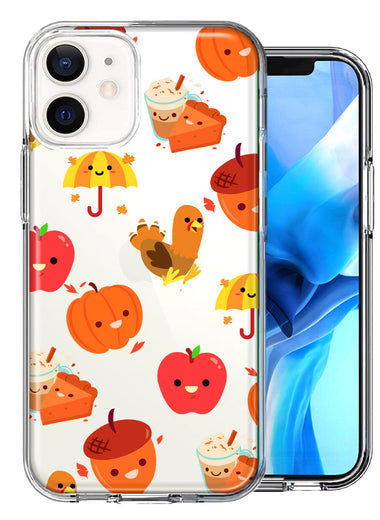 Apple iPhone 11 Thanksgiving Autumn Fall Design Double Layer Phone Case Cover