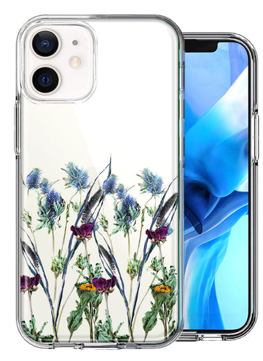 Apple iPhone 12 Mini Country Dried Flowers Design Double Layer Phone Case Cover