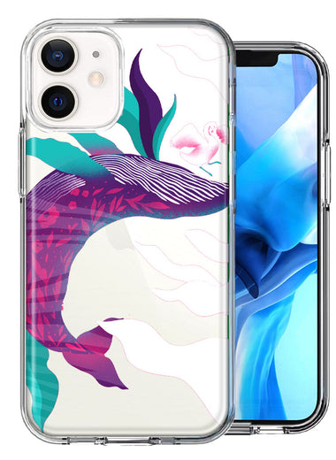 Apple iPhone 11 Mystic Floral Whale Design Double Layer Phone Case Cover