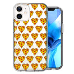 Apple iPhone 12 Mini Pizza Hearts Polka dots Design Double Layer Phone Case Cover