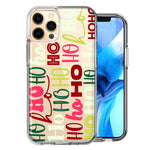 Apple iPhone 11 Pro Christmas Santa Ho Ho Ho textagraphy Festive Holiday Double Layer Phone Case Cover