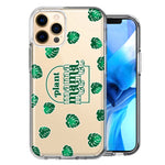 Apple iPhone 11 Pro Max Plant Mama Houseplant Lover Monstera Tropical Leaf Green Design Double Layer Phone Case Cover