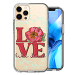 Apple iPhone 11 Pro Max Love Like Jesus Flower Text Christian Double Layer Phone Case Cover
