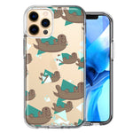 Apple iPhone 11 Pro Max Cute Otter Design Double Layer Phone Case Cover