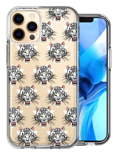 Apple iPhone 11 Pro Fierce Tiger Polkadots Design Double Layer Phone Case Cover