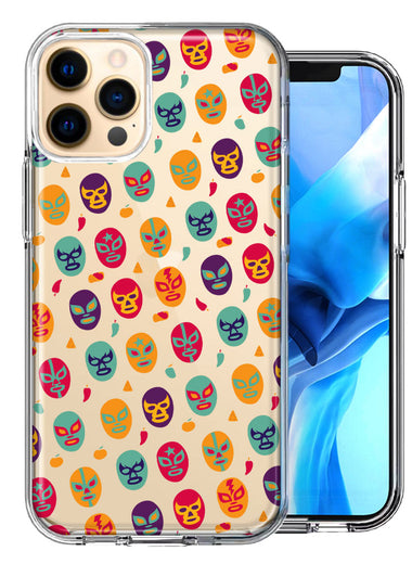 Apple iPhone 11 Pro Max Lucha Libre Masks Design Double Layer Phone Case Cover